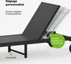 Blumfeldt Lucca Transat Jardin Extérieur - Chaise Longue Voir les images du produit 7
