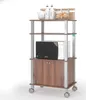 A kitchen cart with a microwave and storage. Podgląd zdjęcia produktu