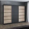 Schwebetürenschrank, 3-türig Schrank 200 cm mit 4 Produktbild-Vorschau 1