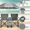 FCH Doppel Campingstuhl mit Sonnenschirm & isolierter Produktbild-Vorschau 8