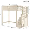 A diagram of a loft bed with dimensions. Náhled obrázku produktu