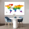 MuchoWow® Poster Weltkarte - Regenbogen - Kompass 180x120 Produktbild-Vorschau 5