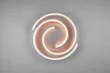 A modern, spiral-shaped LED ceiling light is shown against a plain gray background. Anteprima dell’immagine prodotto