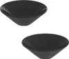 vidaXL Lavabo 2 pcs Noir Brillant Ø42x14 cm Céramique Voir les images du produit 1