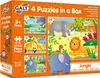 Galt Toys 1005071 Jungle 4 Puzzles in der Box – Dschungel, Produktbild-Vorschau 1