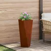 vidaXL Fioriera Rusty 30 x 30 x 75 cm Acciaio resistente Anteprima dell’immagine prodotto 2
