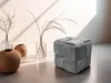 byLIVING Pouf URBAN / Cord grau / Vollpolster / Hocker / B Produktbild-Vorschau 2
