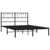 vidaXL Postel s čelem kovová černá 160x200 cm Náhled obrázku produktu 4