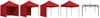 Faltzelt Pavillon Profi 3X3M Rot Produktbild-Vorschau 3