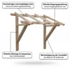 Mucola Holz Vordach Haustürüberdachung 120x205x129 cm Produktbild-Vorschau 6