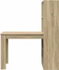 A side view of a wooden desk with an attached bookshelf. Náhled obrázku produktu