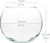 Kugelvase Glas Dekovase Tischvase rund Ø15,5cm klar Produktbild-Vorschau 4