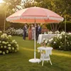 Sonnenschirm mit Fransen 155 cm Mediterran Koralle neigbar Produktbild-Vorschau 3