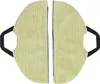 Two green and white striped mop pads with black handles, laid out side-by-side on a white background. Produktbild-Vorschau