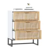 vidaXL Kredens biały 60x30x75 cm Materiał drewnopochodny Podgląd zdjęcia produktu 3