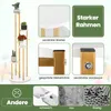 A collage of images showcasing a multi-tiered plant stand, its features, and comparisons to other products. Náhled obrázku produktu