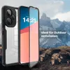 A phone case and screen protector are displayed in front of a mountainous landscape. Produktbild-Vorschau