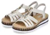 Rieker Damen Keilsandalette beige-gold, Damen:40 EU Produktbild-Vorschau 1