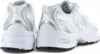 A pair of white and silver New Balance sneakers shown from the back and side. Podgląd zdjęcia produktu