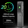 A digital voice recorder is shown with marketing text and graphics highlighting its battery capacity and recording time. Náhľad obrázku produktu