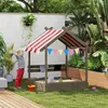 Outsunny Sandkasten mit Dach, Sandkiste Holz mit Sitzplatz Produktbild-Vorschau 2