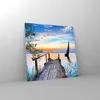 Bilder auf glas - Brücke See - 70x70cm - Glasbilder - Produktbild-Vorschau 4