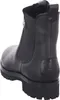A close-up, rear-side view of a black leather boot. Produktbild-Vorschau