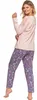 Damen-Pyjama, zarte Spitze, lange Ärmel, Blumenmuster, Produktbild-Vorschau 3