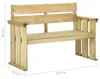 vidaXL: Banco de jardín de 121 cm, madera de pino tratada Vista previa de la imagen del producto 6