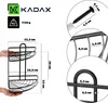 KADAX Półka Narożna Ścienna Łazienkowa 2 Poziomy Czarna Podgląd zdjęcia produktu 2