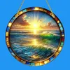 GKA XL Sonnenfänger Sonnenaufgang am Meer 20 cm Buntglas Produktbild-Vorschau 1