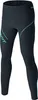 A pair of black running tights with teal accents. Produktbild-Vorschau