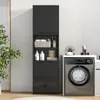 Hochschrank 190cm, freistehender Badschrank, 4 Türen, 2 Produktbild-Vorschau 7