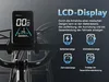 A close-up of an e-bike handlebar with an LCD display and marketing icons. Produktbild-Vorschau