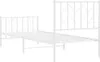 Rám postele s čelem a podnožkou kovový bílý 80x200 cm Náhled obrázku produktu 6