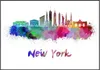 Wallario Wandbild Städte als Aquarell - Skyline von New Produktbild-Vorschau 1