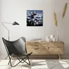 Wanduhr - Quadrat - Glasuhr - Auto Retro Himmel - 40x40cm - Produktbild-Vorschau 6