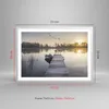 Gerahmtes Poster - Weißer Rahmen - Brücke Westen die Sonne Produktbild-Vorschau 5