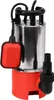 A submersible pump with a float switch and a hose adapter, shown against a white background. Produktbild-Vorschau