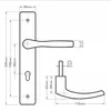 ADGO® Türgriff 90 mm Mit Einsteckschloss Schwarz Produktbild-Vorschau 6