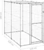 vidaXL Outdoor-Hundezwinger mit Dach Verzinkter Stahl Produktbild-Vorschau 7