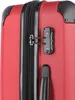 A close-up of a red suitcase with a black TSA combination lock. Produktbild-Vorschau