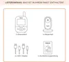 Diagram showing the contents of a baby monitor package. Produktbild-Vorschau