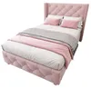 Boxspringbed 90x200 cm in roze kleur, met lattenbodem, Productafbeelding-voorbeeld 6