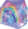 A children's play tent with a unicorn and rainbow design. Produktbild-Vorschau