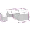 9-tlg. Garten-Sofagarnitur mit Kissen Grau Poly Rattan Produktbild-Vorschau 8