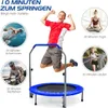 Ø101 cm klappbares Mini-Trampolin Fitness-Trampolin mit Produktbild-Vorschau 4