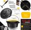 KESSER® Dutch Oven Set BBQ Feuertopf Schmortopf, Gusseisen Produktbild-Vorschau 7