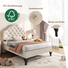 okwish Letto imbottito 90*200 cm, con rete a doghe e Anteprima dell’immagine prodotto 9
