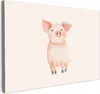 Leinwand Bilder 60x40 cm - Kinder Beige - Schwein - Produktbild-Vorschau 1